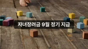 자녀장려금 9월 정기·반기 12월·6월 지급일 조회법
